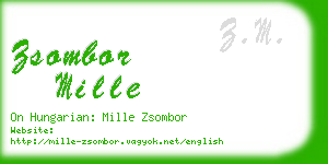 zsombor mille business card